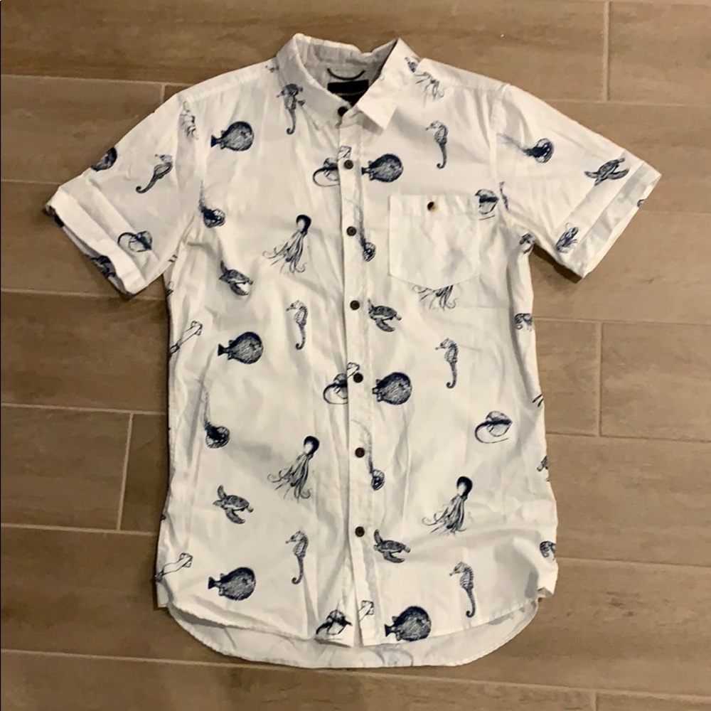 Modern Amusement Short Sleeve Button Up